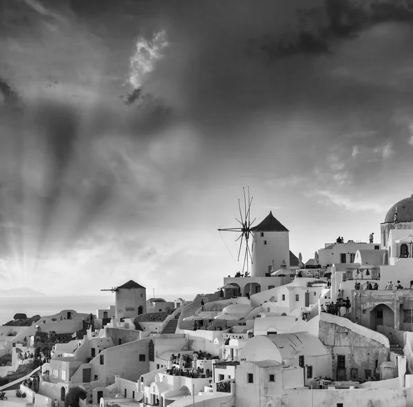 Panoramablick auf das Dorf Oia — Stockfoto