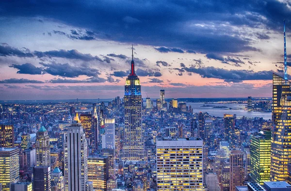 New York skyline in winter season — Stock Photo, Image