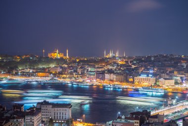 Şehir gece panorama