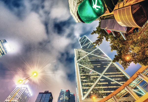 Hong kong skyline centro da cidade — Fotografia de Stock