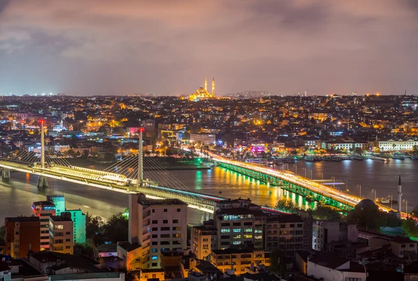 Cidade noite panorama — Fotografia de Stock