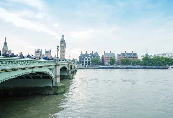 Ponte di Westminster e Camere del Parlamento — Foto Stock