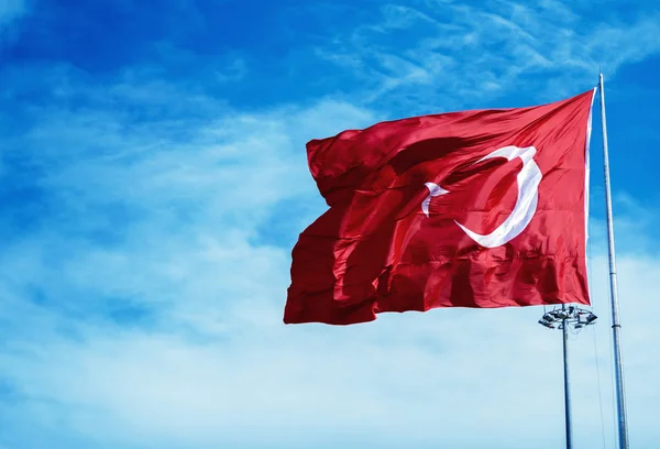 Turkey flag waving — Stock Photo, Image