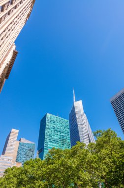 Bryant Park üzerinde binalar