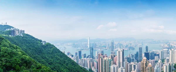 Hong Kong paesaggio urbano, panorama — Foto Stock