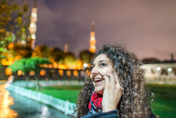 Tourist woman in Istanbul — Stock Photo, Image