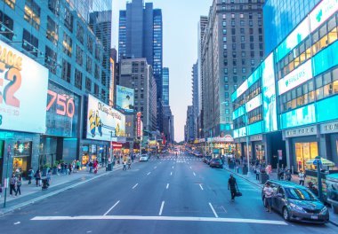 New York şehir sokak trafik