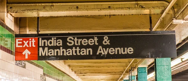 Señales de metro en Nueva York — Foto de Stock