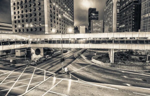 Hong kong stad på natten. — Stockfoto