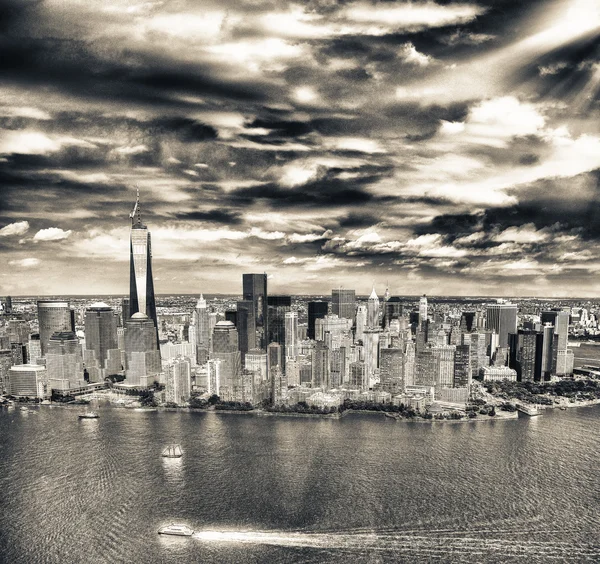 Horizonte de Manhattan, vista aérea — Fotografia de Stock