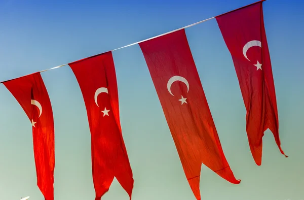 Banderas de Turquía en Estambul — Foto de Stock
