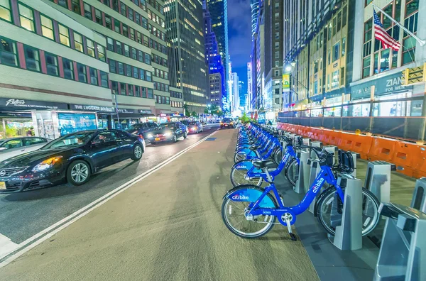 Нью-Йоркская система обмена велосипедами — стоковое фото