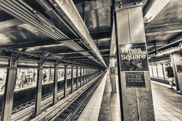 A Times square metróállomás — Stock Fotó