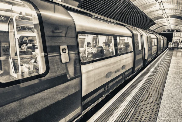 Subway train in London — Stock Photo, Image