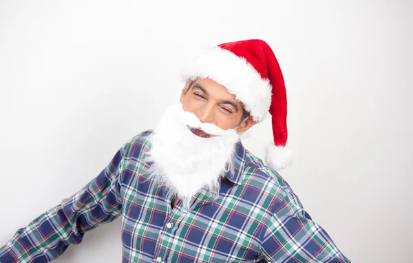 Noel Baba gibi giyinmiş adam — Stok fotoğraf