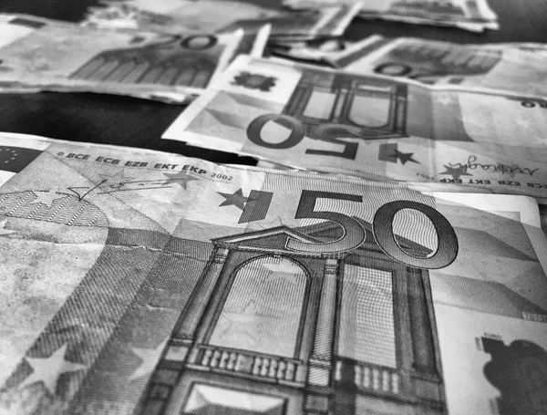 欧元纸币的特写 — 图库照片