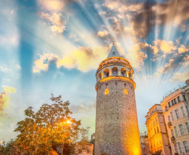 Gorgeous view of Galata Tower clipart