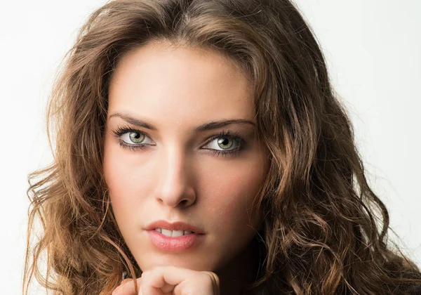 Pretty young brunette woman — Stock Photo, Image