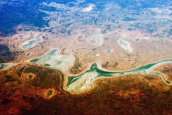 Aerial view of desert area