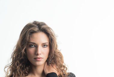 Güzel kadın saç dokunmadan