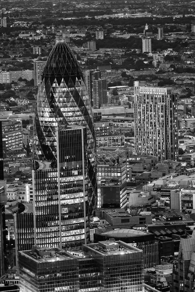 Lights of London financial skyline — Stock Photo, Image