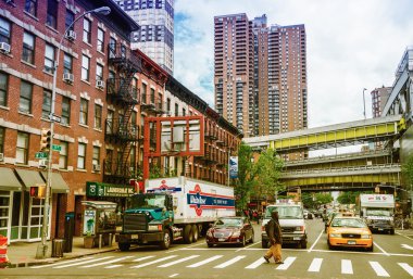 Manhattan şehir trafik