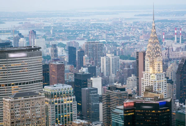 Stunning aerial view of Manhattan skyline — Stock Photo, Image