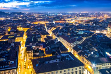 sokaklar ve çatıları Floransa