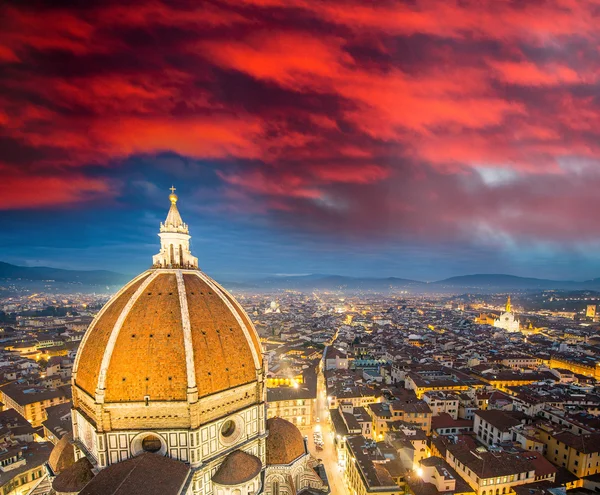 View at sunset from Giotto Campanile — Stock Photo, Image