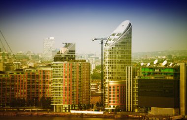 Londra hava manzarası ve gökdelenler