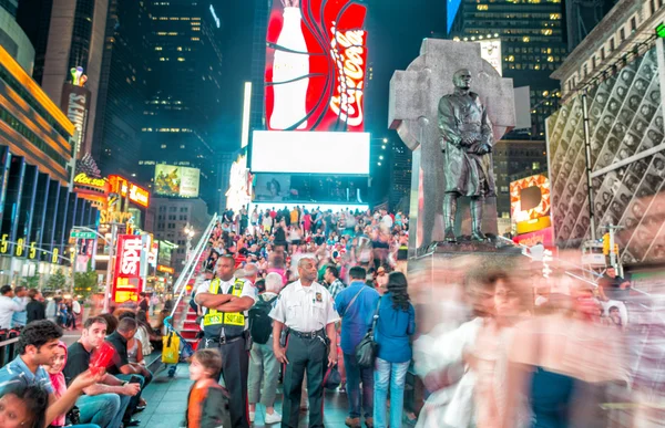 Noc placu Times Square, Nowy Jork — Zdjęcie stockowe