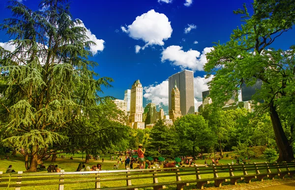 Gente en Central Park de Nueva York — Foto de Stock