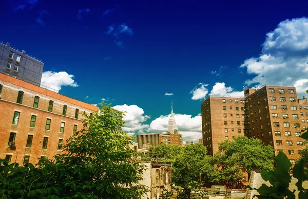 Widok na zabudowania Manhattan High Line Park. — Zdjęcie stockowe