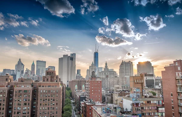 Lower Manhattan panoramic skyline — Stock Photo, Image