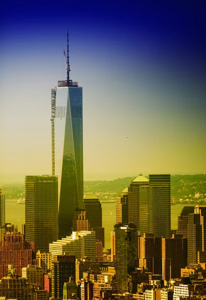 Panorama dos arranha-céus de Manhattan - Nova Iorque — Fotografia de Stock
