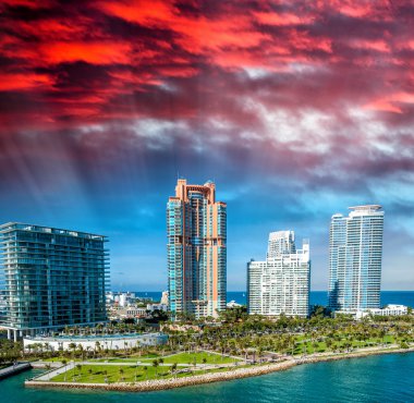 Miami, Florida. Güzel bir şehir manzarası