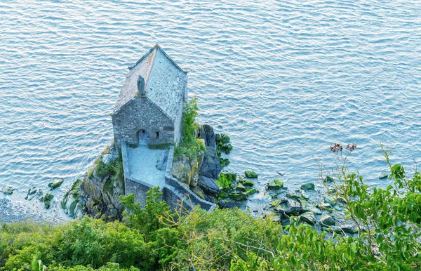 Deniz Manzaralı Mont Saint Michel, Fransa — Stok fotoğraf