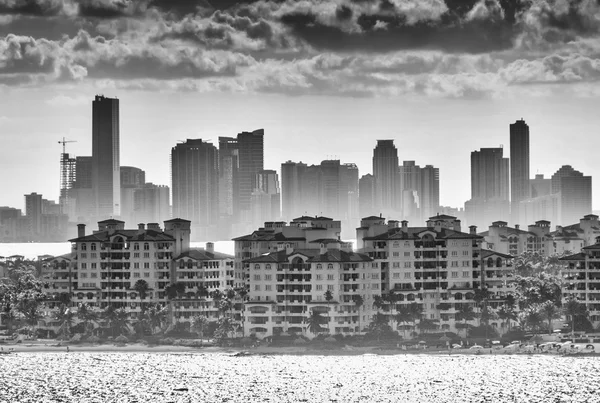 Miami silhouette skyline — Stock Photo, Image