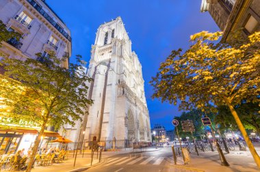 Güzel gece Notre Dame yakınında