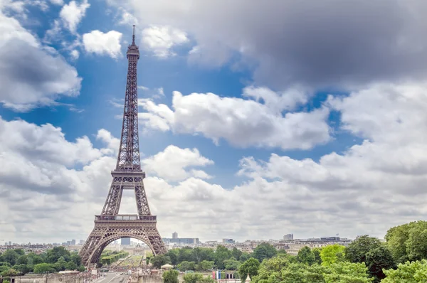 Eiffelova věž pohled, Paříž — Stock fotografie