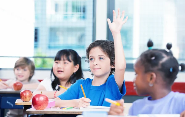 Multiracial classroom primary school. — Stock Photo, Image