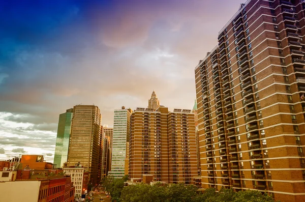 Wspaniałe drapacze chmur Manhattanu — Zdjęcie stockowe