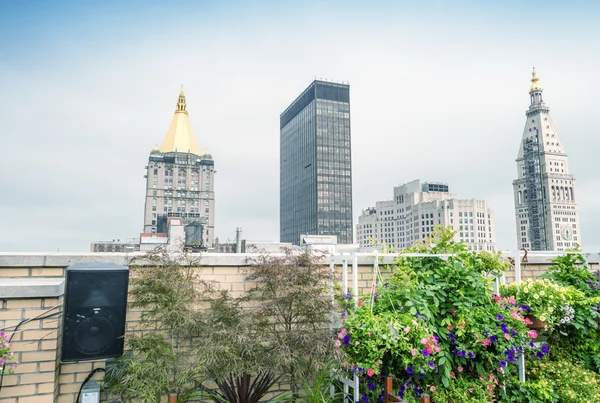 Gebouwen en de skyline van Manhattan — Stockfoto