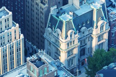 Midtown Manhattan'ın hava görüntülemek eski şehir binaları