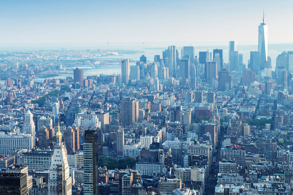 New York. Manhattan aerial skyline