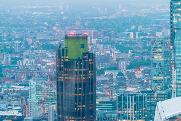 Moderní Panorama Londýn v noci — Stock fotografie