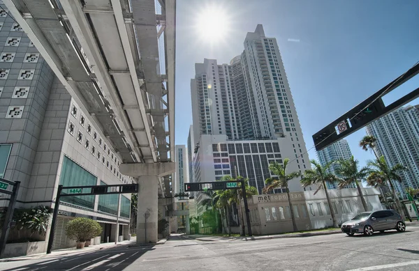 Miami Straßen und moderne Gebäude — Stockfoto