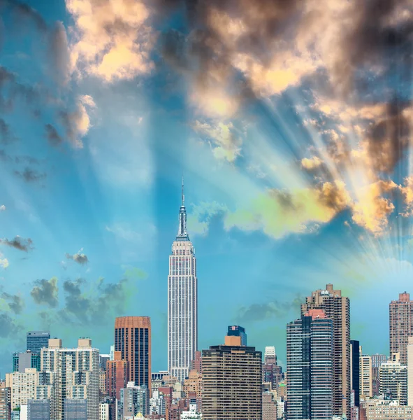 Midtown Manhattan skyline, New York City — Stock fotografie