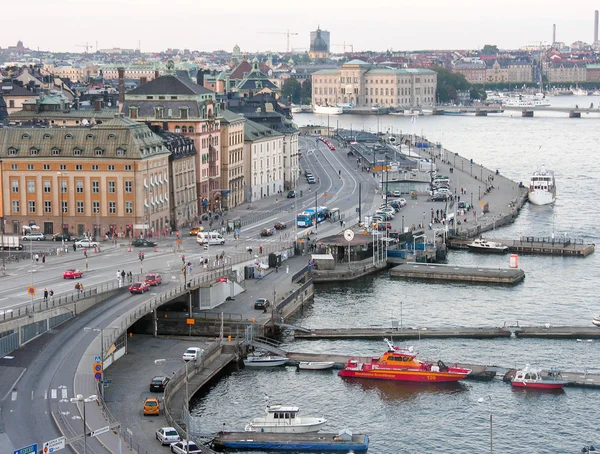 Letecký pohled na město, Stockholm — Stock fotografie