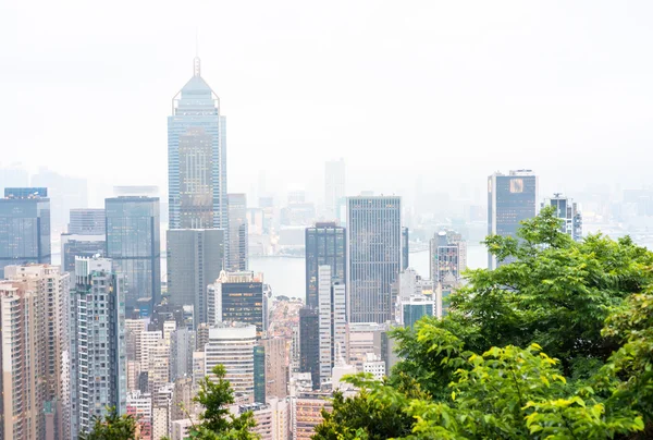 Vista de Hong Kong skyline de Victoria Park — Fotografia de Stock